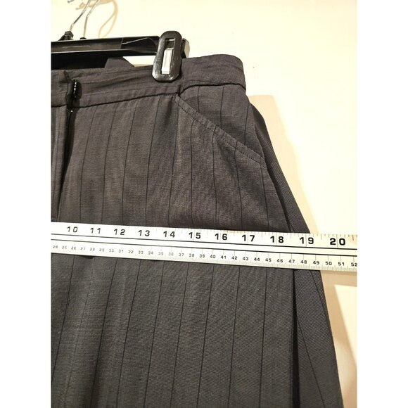 Holt Renfrew 2-pc Pant suit Women 2 pc Striped Gray Sz 12 Wide Leg Office Career - Picture 12 of 16